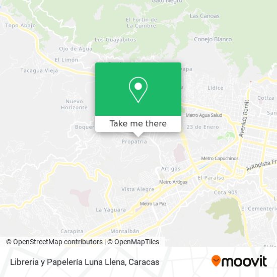 Mapa de Libreria y Papelería Luna Llena