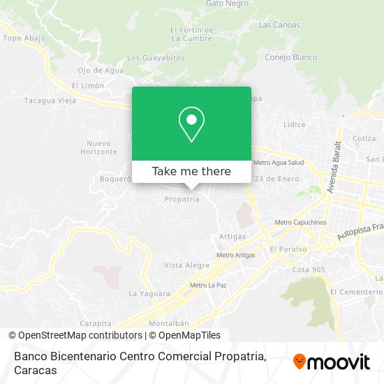 Banco Bicentenario Centro Comercial Propatria map