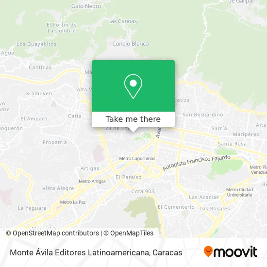 Mapa de Monte Ávila Editores Latinoamericana