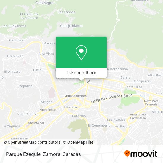 Parque Ezequiel Zamora map