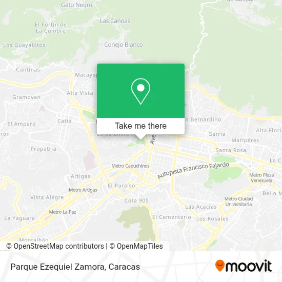 Parque Ezequiel Zamora map