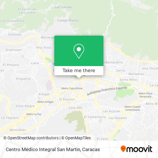 Centro Médico Integral San Martin map