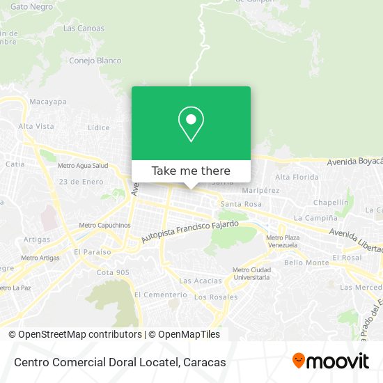 Mapa de Centro Comercial Doral Locatel