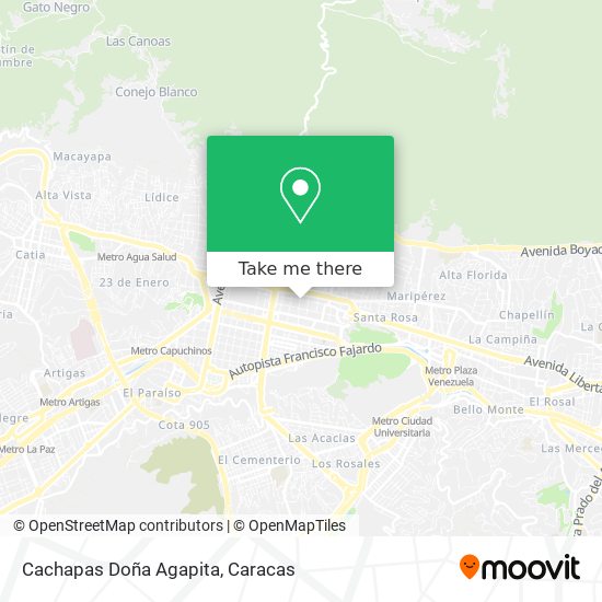 Mapa de Cachapas Doña Agapita