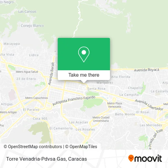 Mapa de Torre Venadria-Pdvsa Gas