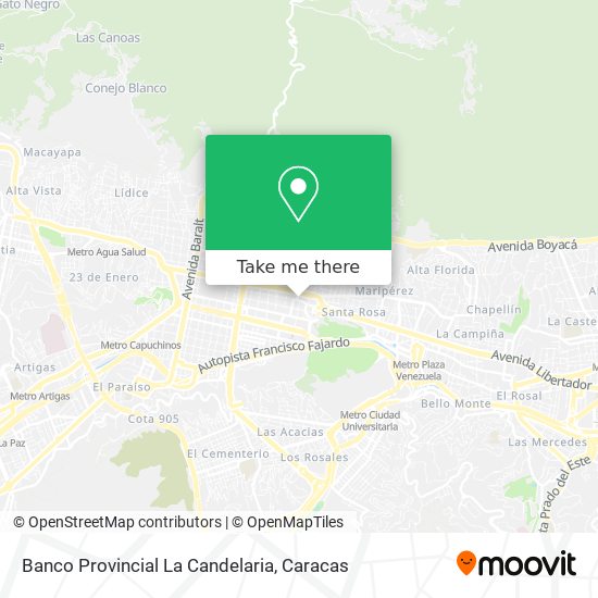 Banco Provincial La Candelaria map