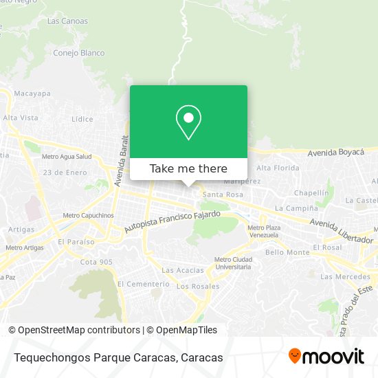 Mapa de Tequechongos Parque Caracas
