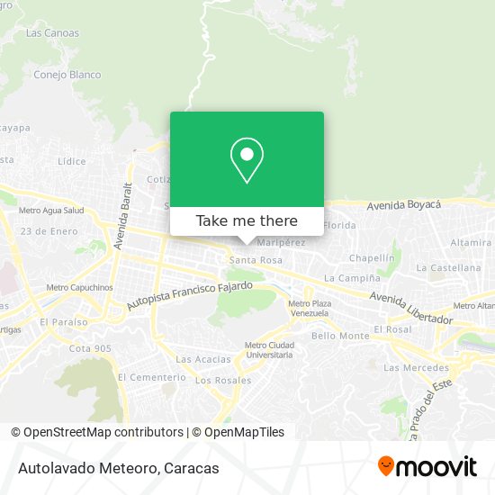 Autolavado Meteoro map