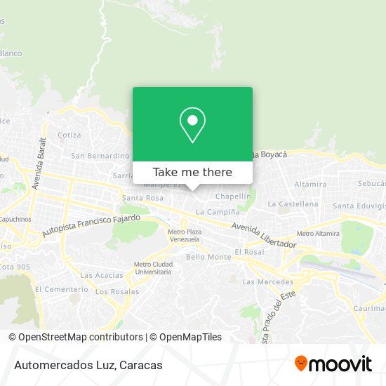 Automercados Luz map