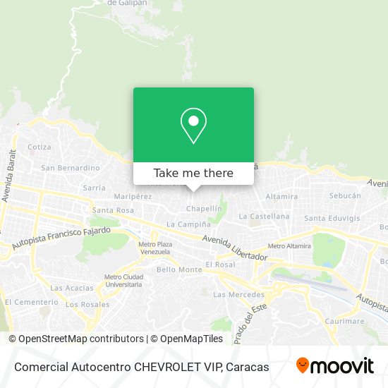 Comercial Autocentro CHEVROLET VIP map