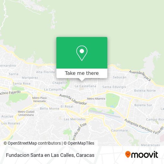 Fundacion Santa en Las Calles map