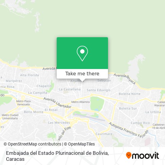 Embajada del Estado Plurinacional de Bolivia map