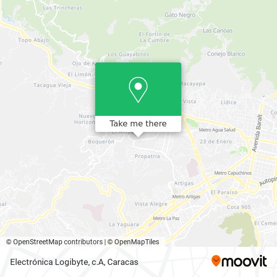 Mapa de Electrónica Logibyte, c.A