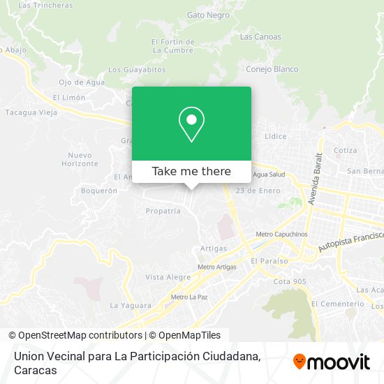 Union Vecinal para La Participación Ciudadana map