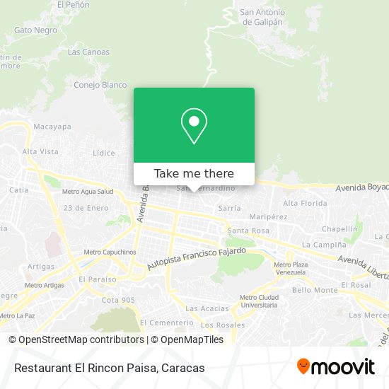 Restaurant El Rincon Paisa map