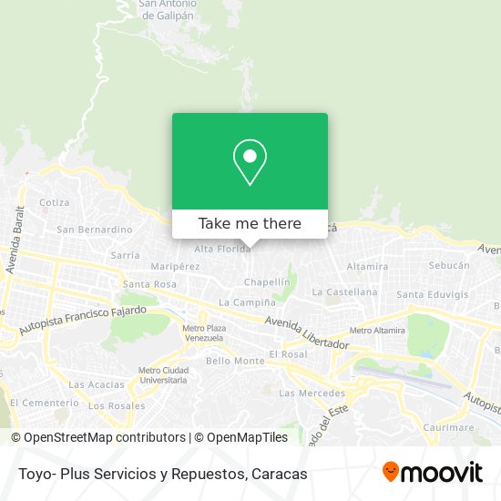 Toyo- Plus Servicios y Repuestos map