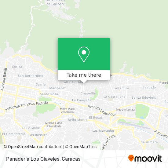 Panadería Los Claveles map