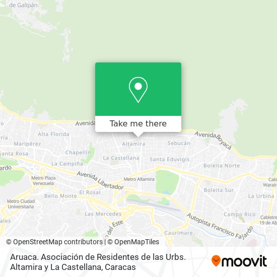 Mapa de Aruaca. Asociación de Residentes de las Urbs. Altamira y La Castellana