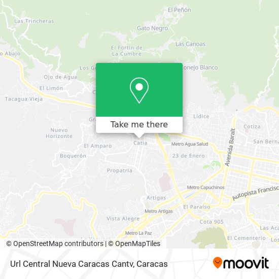 Url Central Nueva Caracas Cantv map