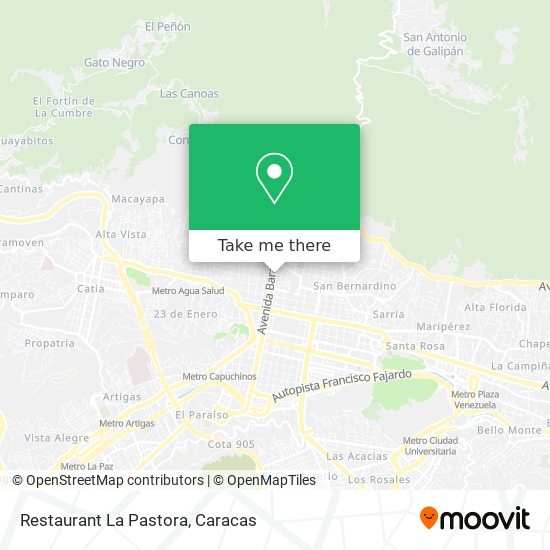 Restaurant La Pastora map
