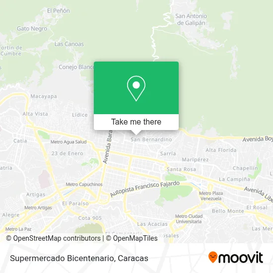 Supermercado Bicentenario map