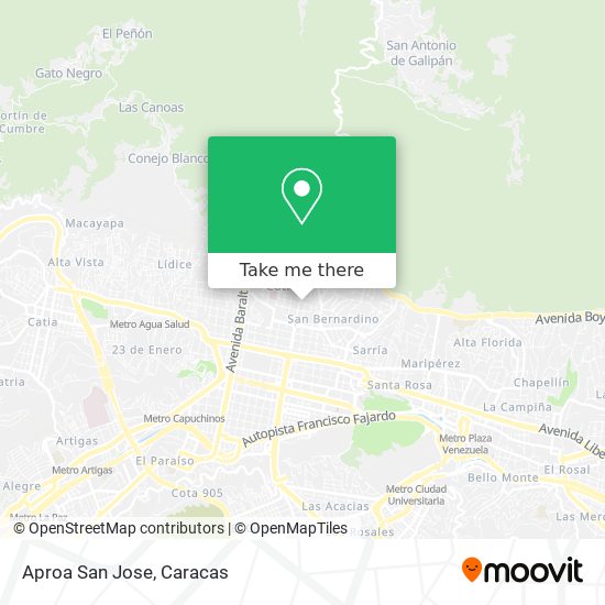 Aproa San Jose map