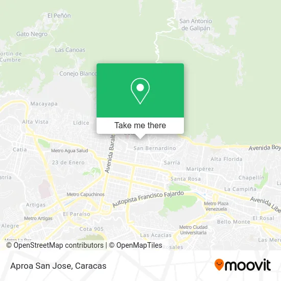 Mapa de Aproa San Jose