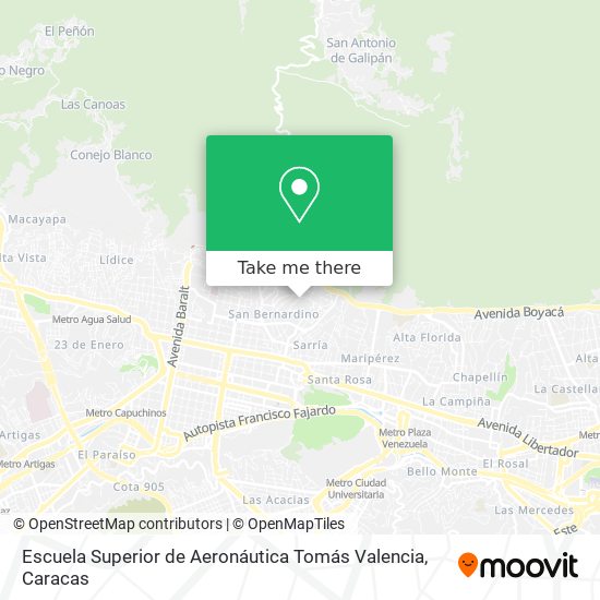 Escuela Superior de Aeronáutica Tomás Valencia map