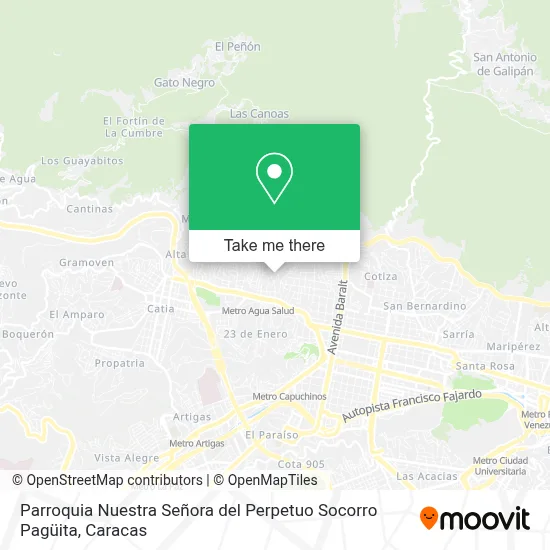 Mapa de Parroquia Nuestra Señora del Perpetuo Socorro Pagüita