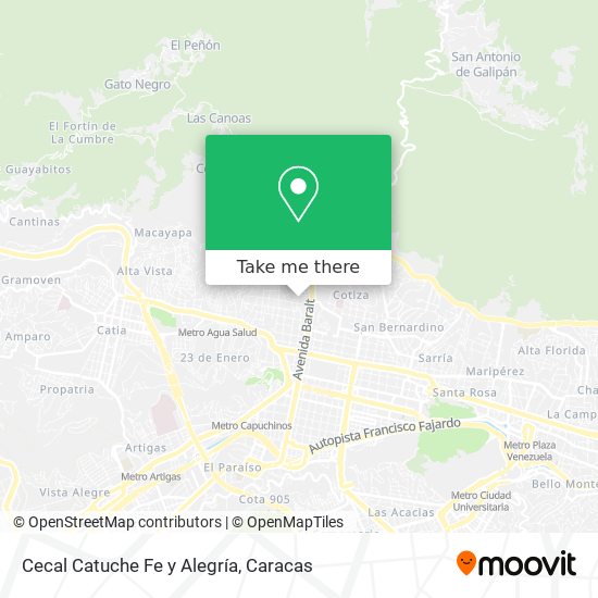 Mapa de Cecal Catuche Fe y Alegría