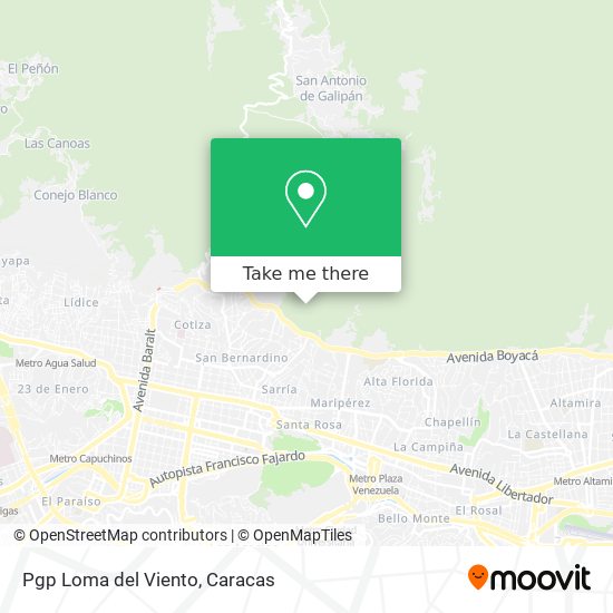 Pgp Loma del Viento map