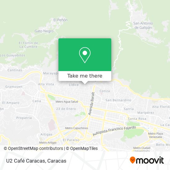 U2 Café Caracas map