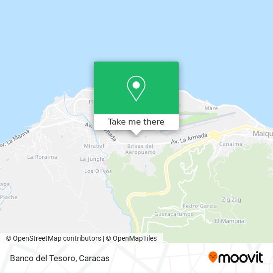 Banco del Tesoro map