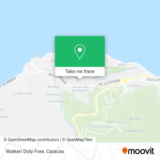 Waikeri Duty Free map