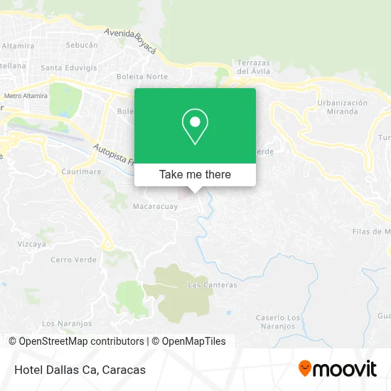 Mapa de Hotel Dallas Ca