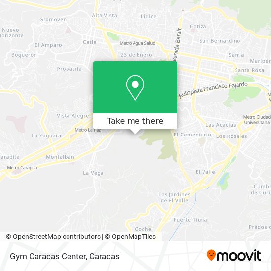 Gym Caracas Center map