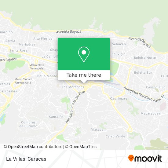 La Villas map