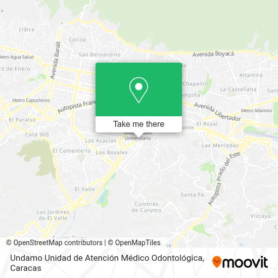 Undamo Unidad de Atención Médico Odontológica map