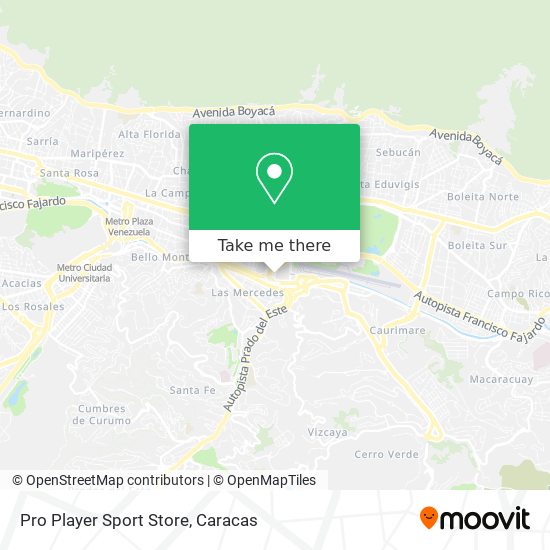 Mapa de Pro Player Sport Store