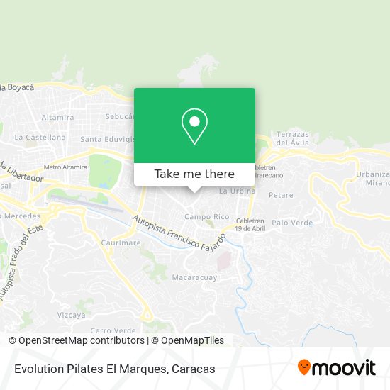 Mapa de Evolution Pilates El Marques