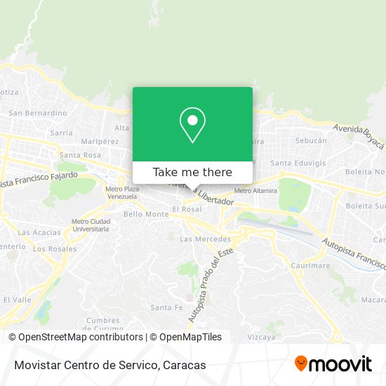 Mapa de Movistar Centro de Servico