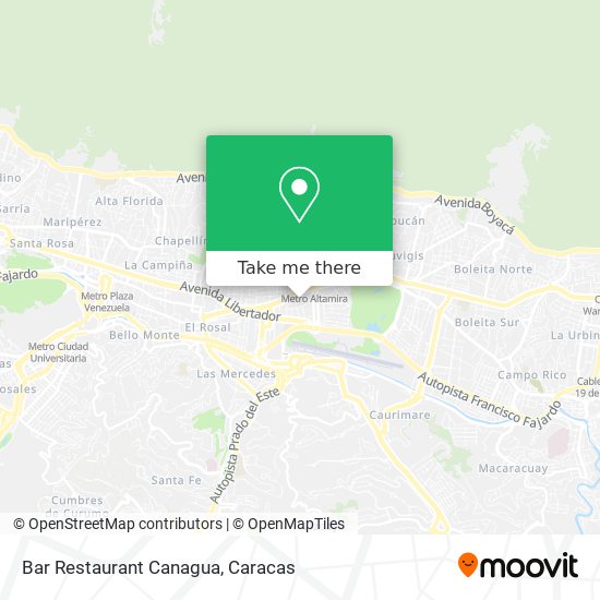 Bar Restaurant Canagua map