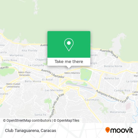 Club Tanaguarena map