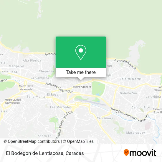 Mapa de El Bodegon de Lentiscosa
