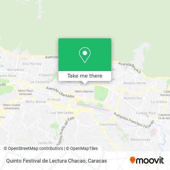 Quinto Festival de Lectura Chacao map