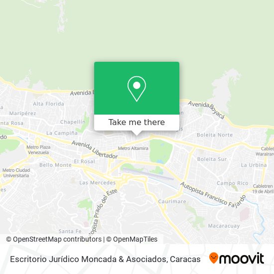 Escritorio Jurídico Moncada & Asociados map