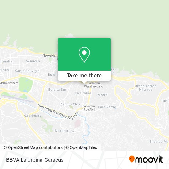 BBVA La Urbina map