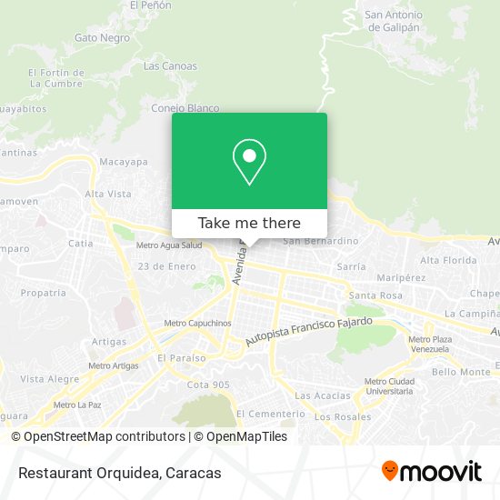 Restaurant Orquidea map