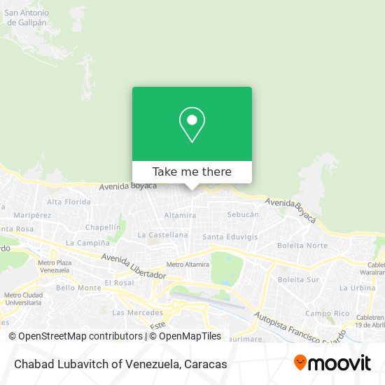Chabad Lubavitch of Venezuela map
