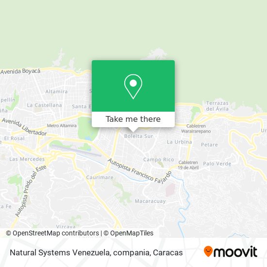 Natural Systems Venezuela, compania map